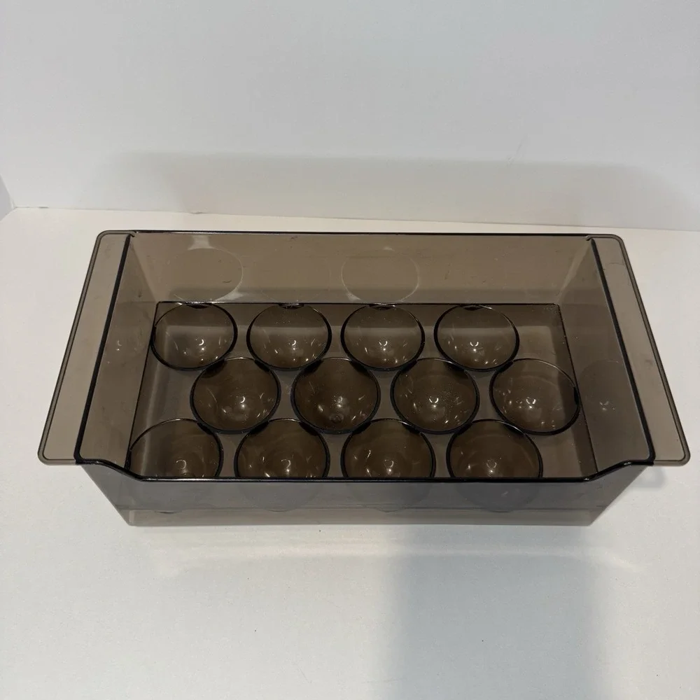 Vintage GE Refrigerator Egg Tray 12 Egg Storage Organizer Brown